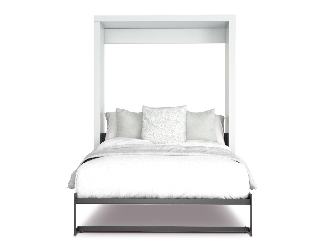 Lina base de cama individual con laminado de madera color tzalam // MS