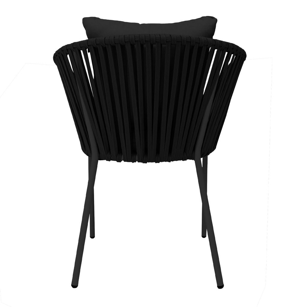Jalisco silla metal negro cuerda negra cojines asiento y respaldo en curri_2562