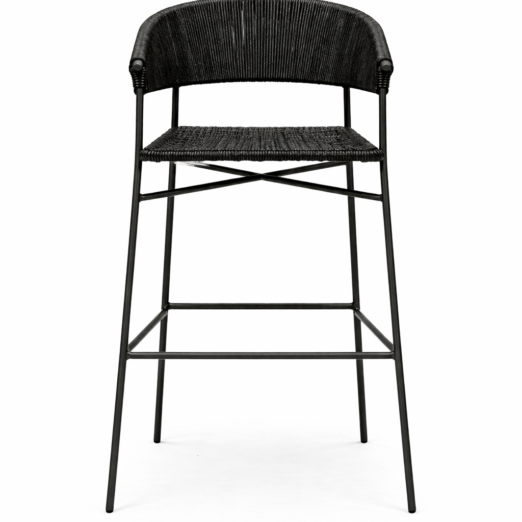 Zamora banco metal negro cuerda negra_26672