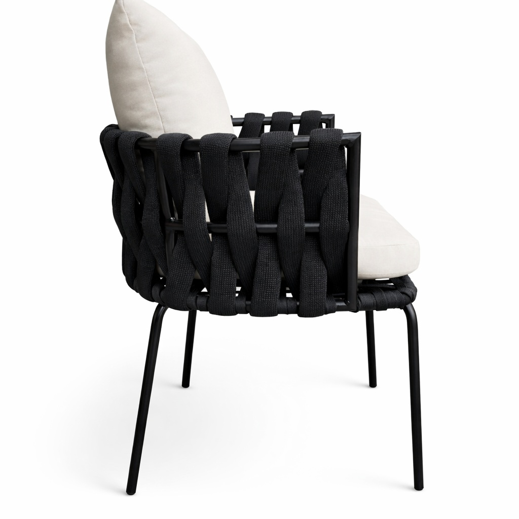 Veracruz silla cuerda negra textilne y loneta 100% exterior_26754