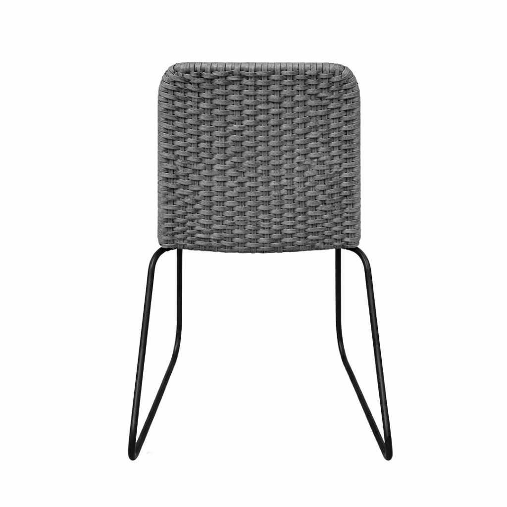 Cocula silla metal negro cuerda gris // Exterior techado_26863