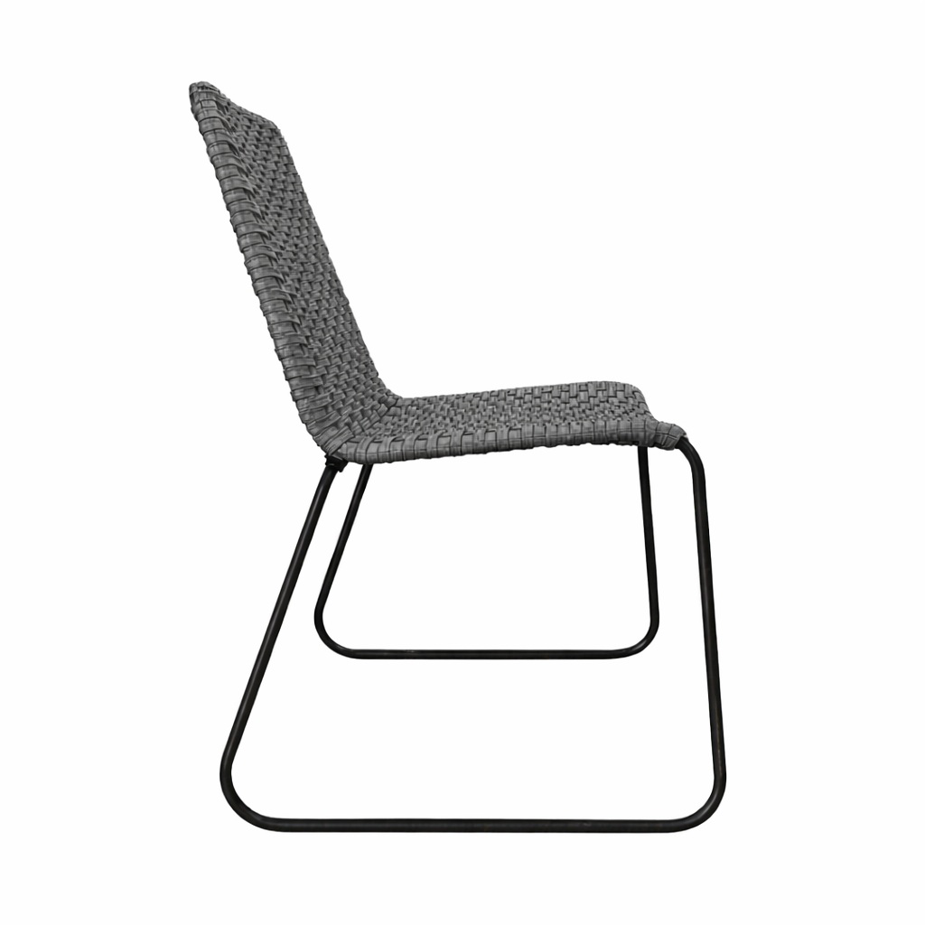 Cocula silla metal negro cuerda gris // Exterior techado_26865