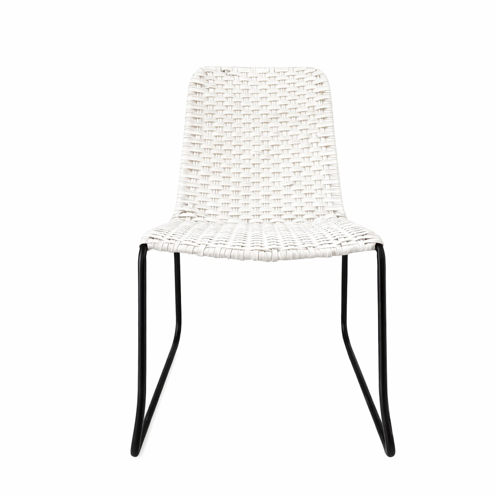 Cocula silla metal negro cuerda blanca // Exterior techado_26860