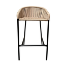 Tequila banco acero galvanizado negro cuerda plana textilene beige // Exterior 100%_26898