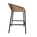 Tequila banco acero galvanizado negro cuerda plana textilene beige // Exterior 100%_26899