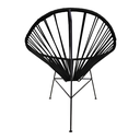 Acapulco silla hexagonal acero galvanizado negro y textilene // Exterior 100%_28582