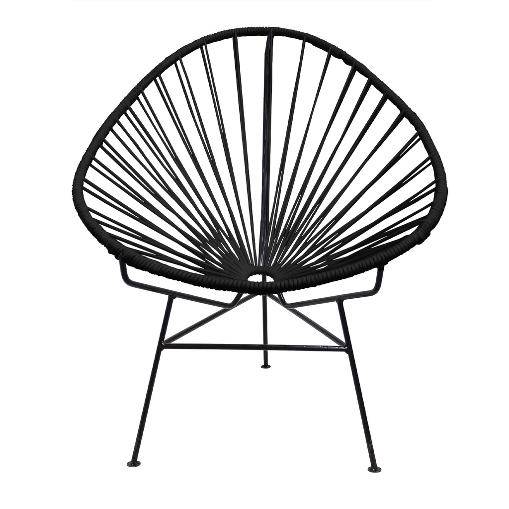 Acapulco silla original metal negro y cuerda negra // Exterior techado_29026