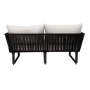 Vallarta love seat acero galvanizado negro, textilene y loneta // Exterior 100%_30664