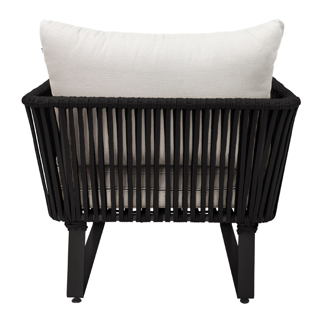 Vallarta sillon acero galvanizado negro y textilene tela loneta // Exterior 100%_30696