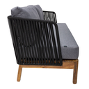 Oaxaca love seat acero galvanizado negro y textilene con tela loneta // Exterior 100%_30728