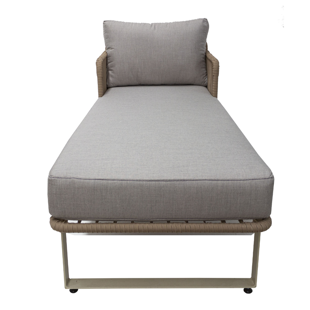 Vallarta camastro metal beige cuerda beige tela loneta // Exterior techado_30816