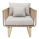 Vallarta sillon metal beige cuerda beige cojinería en loneta antidecoloración // Exterior techado_30823