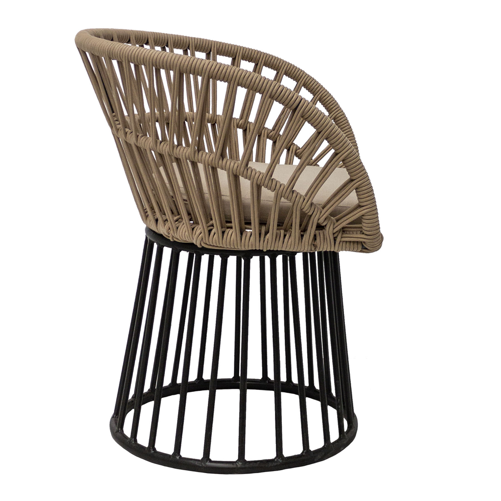 Campeche silla metal negro con cojin // Exterior techado._30635