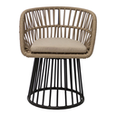 Campeche silla metal negro con cojin // Exterior techado._30636
