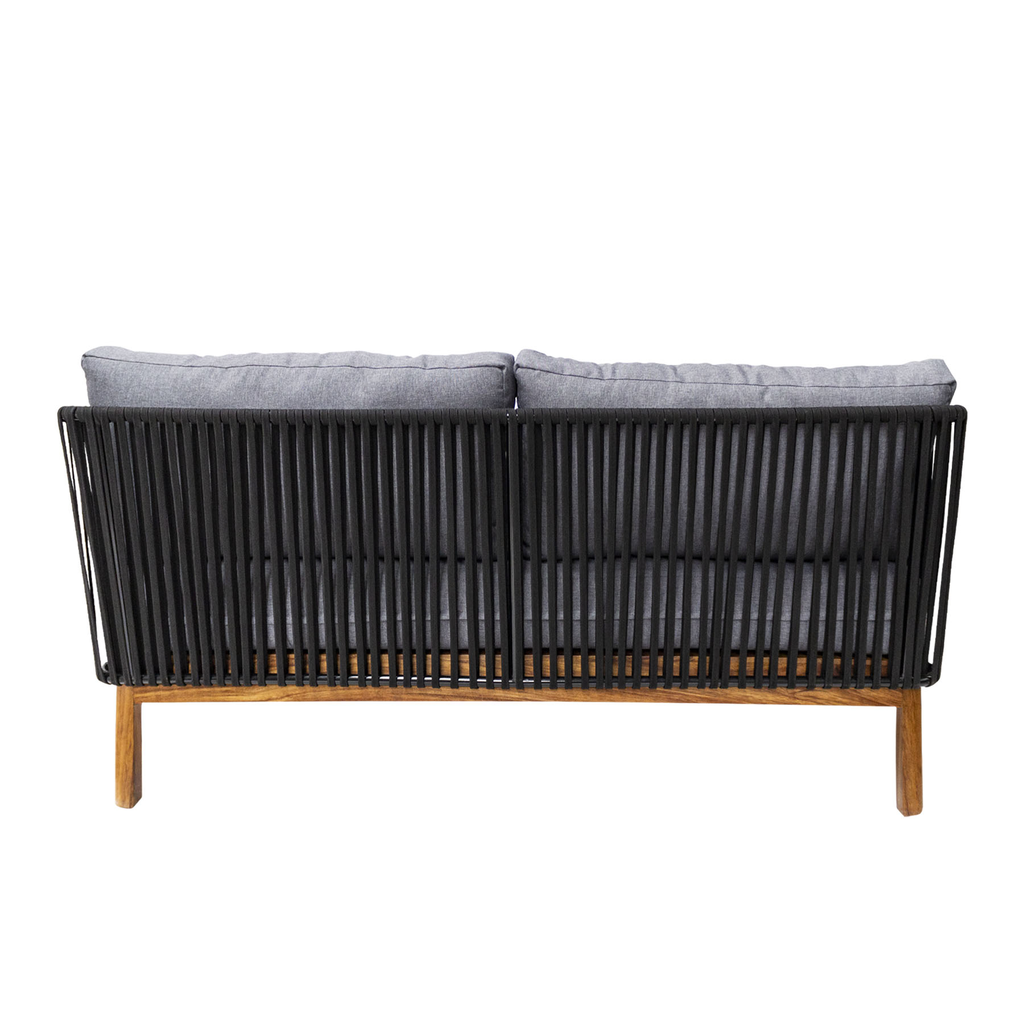 Oaxaca love seat acero galvanizado negro cuerda textilene con tela curri // Exterior 100%_30941