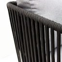 Oaxaca love seat acero galvanizado negro y cuerda en textilene con tela loneta // Exterior 100%_30947