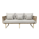 Vallarta sofa metal beige cuerda beige cojinería en tela loneta // Exterior techado_30893