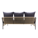 Chetumal sofa metal negro cuerda beige cojinería en tela curri// Exterior techado_30979