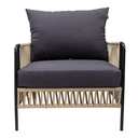 Chetumal sillon metal negro cuerda negra cojinería en tela curri // Exterior techado_31050
