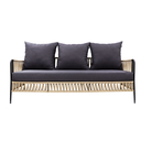 Chetumal sofa metal negro cuerda negra cojinería en tela curri // Exterior techado_31055