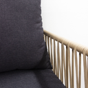 Chetumal sofa metal negro cuerda negra cojinería en tela curri // Exterior techado_31058