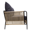 Chetumal sofa metal negro cuerda negra tela loneta antidecoloración // Exterior techado_31065