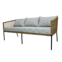Tequila sofa acero galvanizado negro textilene beige tela loneta // Exterior 100%_31203