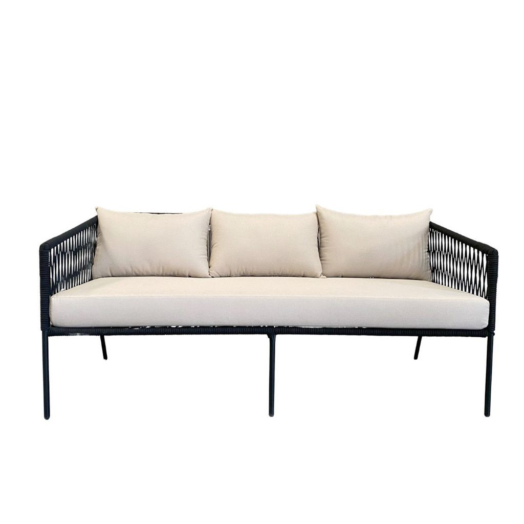 Tequila sofa metal negro cuerda plana negra tela curri // Exterior techado_31207