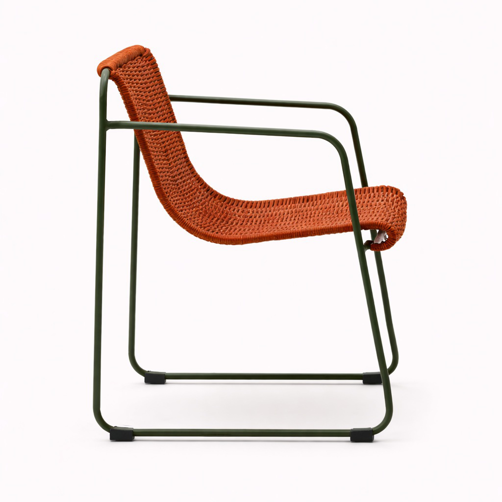 Nam silla apilable acero galvanizado textilene terracota // Exterior 100%_31228