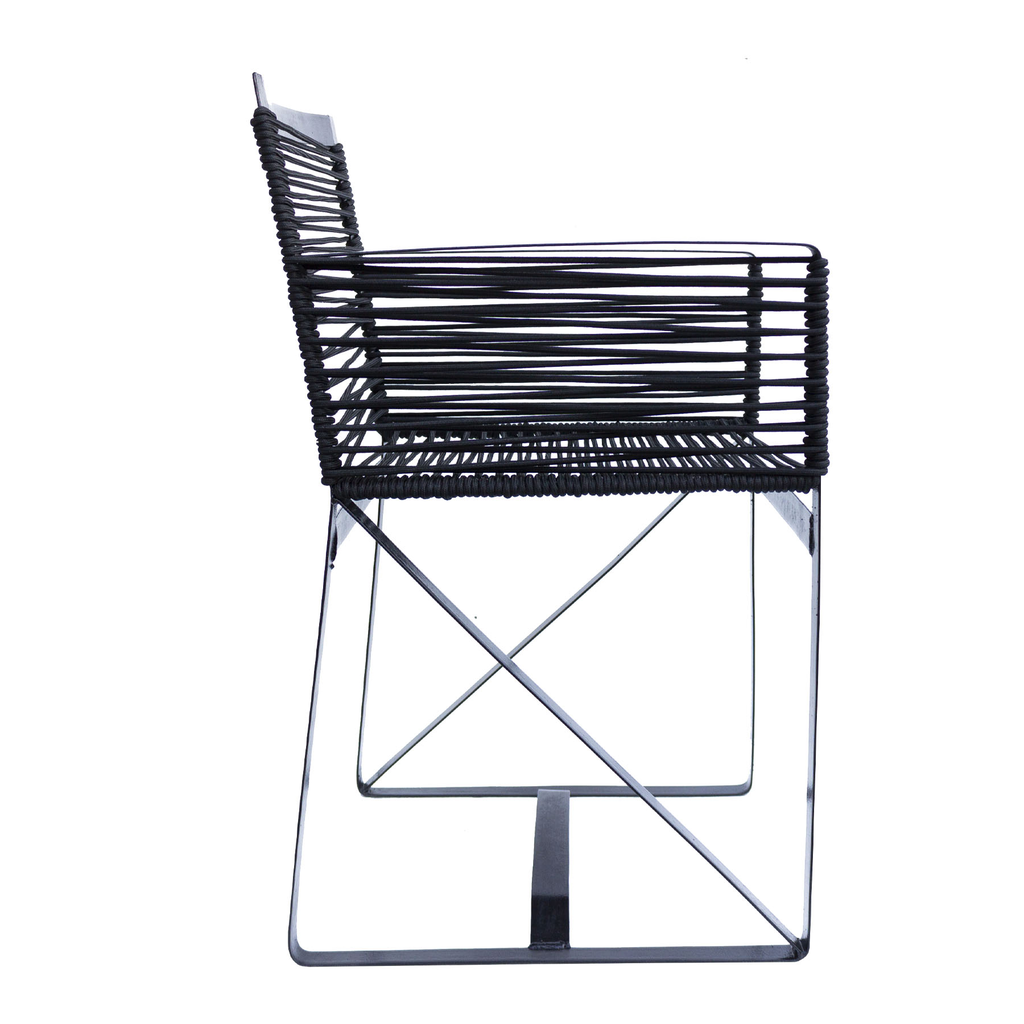 Xalapa silla acero galvanizado negro textilene negro // Exterior 100%_31252