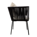 Chetumal silla acero galvanizado negro textilene negro cojinería en tela loneta  // Exterior 100%_31318