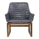 Bacalar sillon metal negro tejido con nylon gris PEDIDO ESPECIAL minimo 10 pzas // Exterior techado_31362