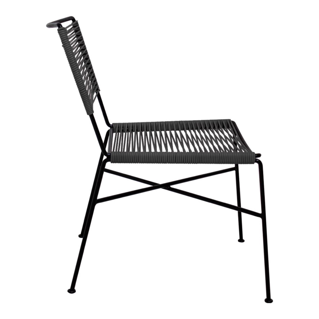 Caleta silla acero galvanizado negro cuerda textilene negra o en color elegir // Exterior 100%_31415