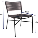 Caleta silla acero galvanizado negro cuerda textilene negra o en color elegir // Exterior 100%_31419