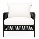 Chetumal sillón metal negro cuerda negra tela loneta antidecoloración // Exterior techado_31479