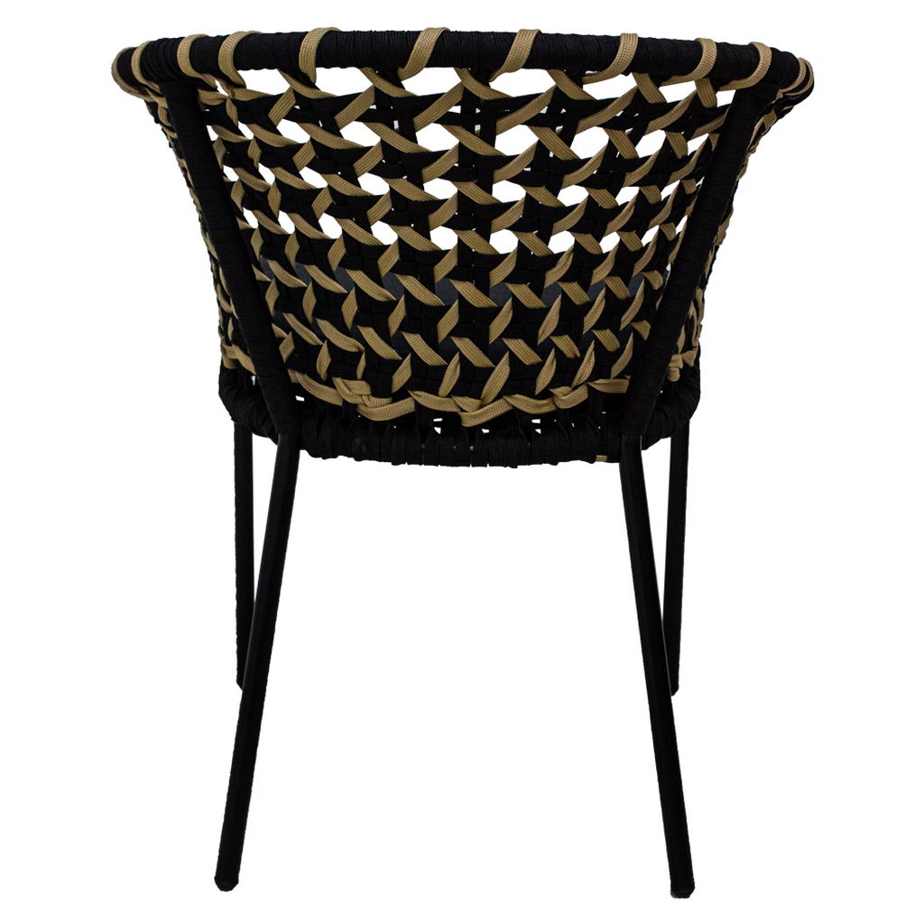 Tepoztlán silla acero galvanizado negro cuerda textilene bicolo y loneta // Exterior 100%_31330