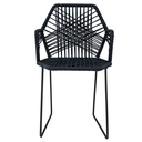 Acapulco silla hexagonal con brazos negra // Exterior techado_31161