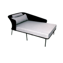 Chacala camastro para 2 personas acero galvanizado negro cuerda textilene negra // Exterior 100 %_31109