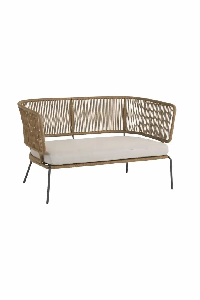 Avandaro sofa metal negro cuerda beige  // Exterior techado