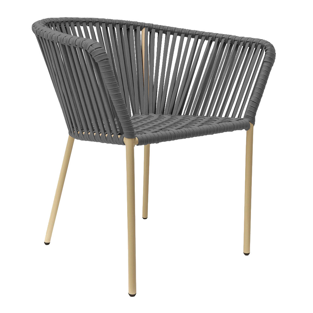 Jalisco silla metal beige cuerda gris // Exterior techado