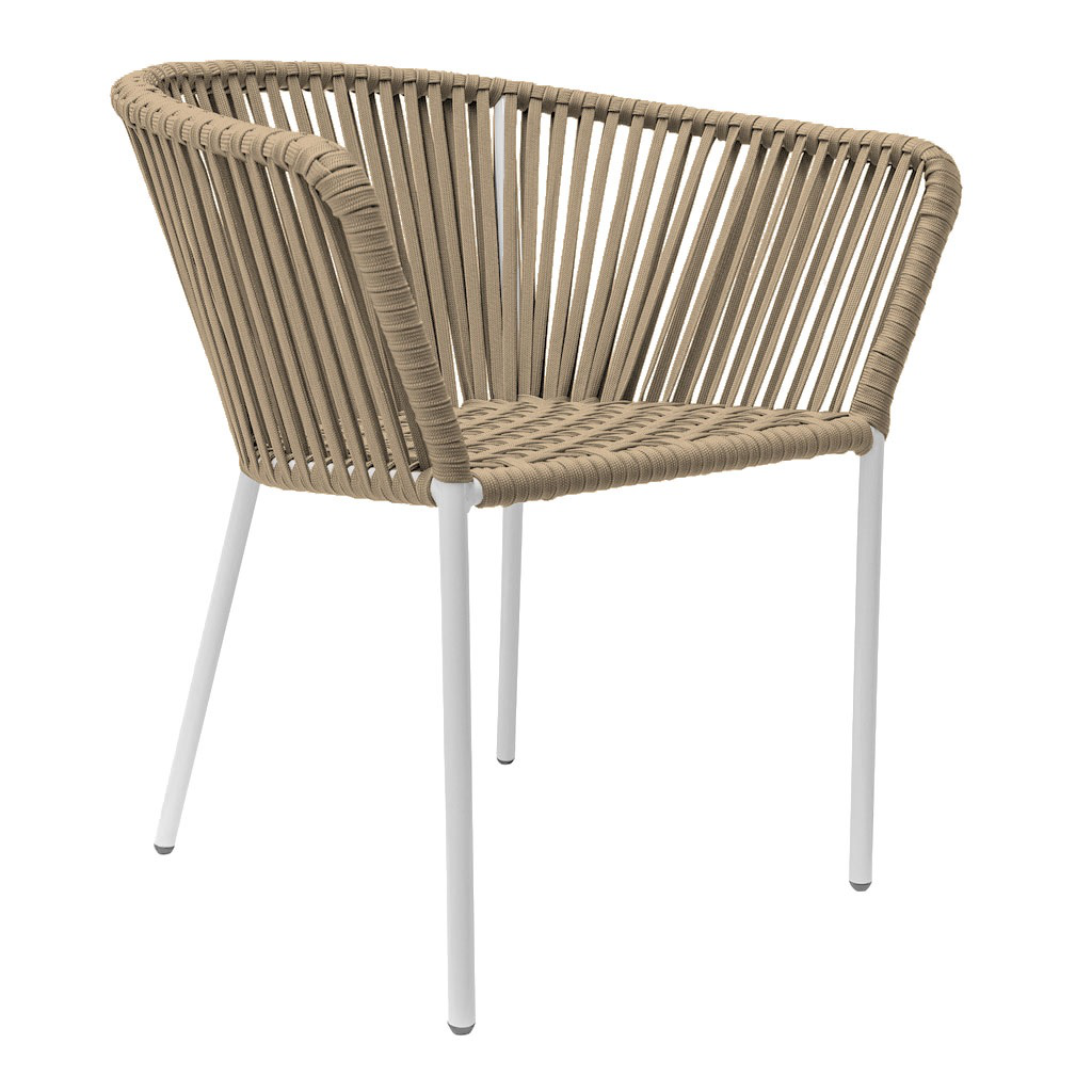Jalisco silla metal blanco cuerda beige // Exterior techado