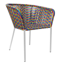 Jalisco silla metal blanco cuerda arcoiris // Exterior techado