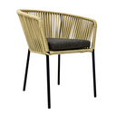 Jalisco silla apilable metal negro cojín // Exterior techado