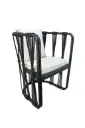 Majahuitas silla metal negro cuerda y cojinería  // Exterior techado