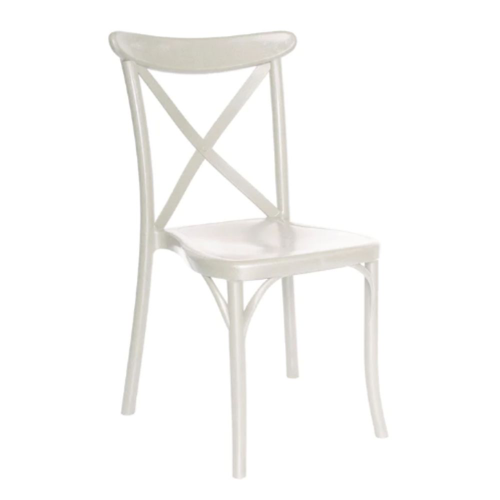 Crossback silla de polipropileno blanca // MP