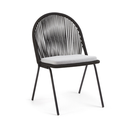 Stad silla metal negro cojin tela curri // Exterior techado PEDIDO ESPECIAL 20 PZAS