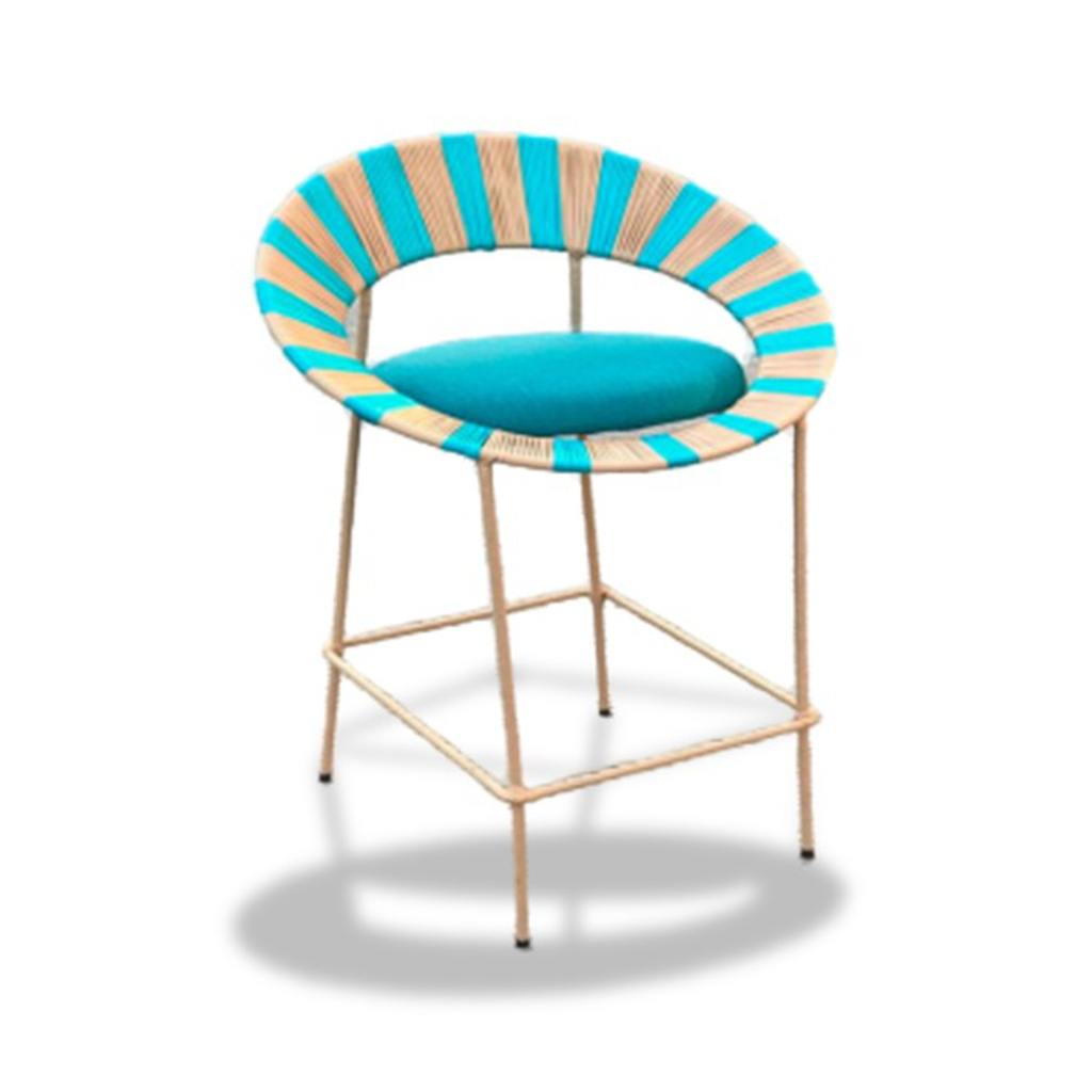 Fiji banco bar verde con beige // Outlet