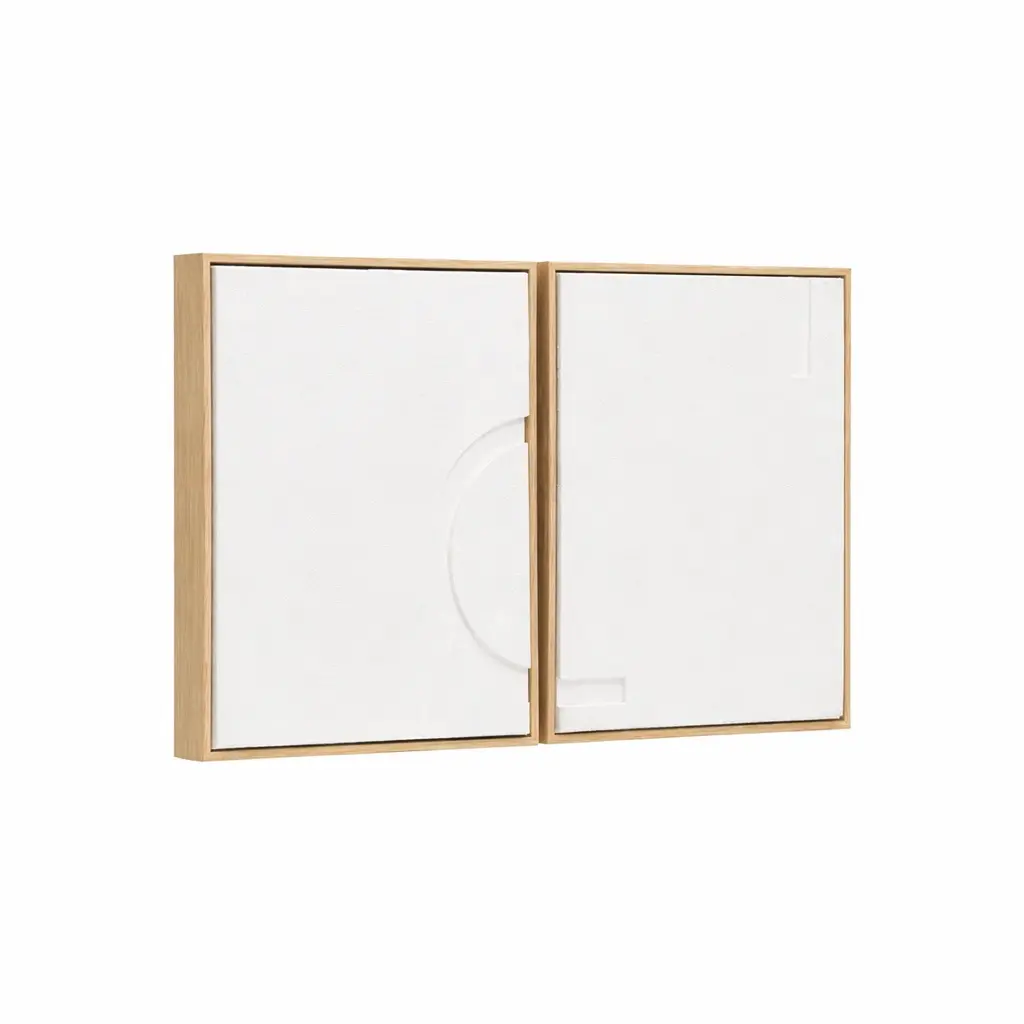 Sefri set de 2 cuadros blancos