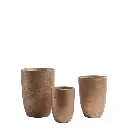 Low set de 3 maceteros cobre