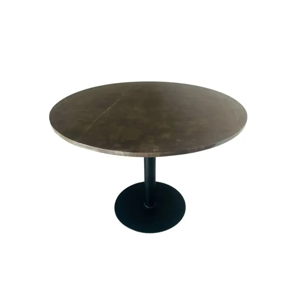 Mesa Santo Tomas cubierta marmol redonda diametro 1 metro.